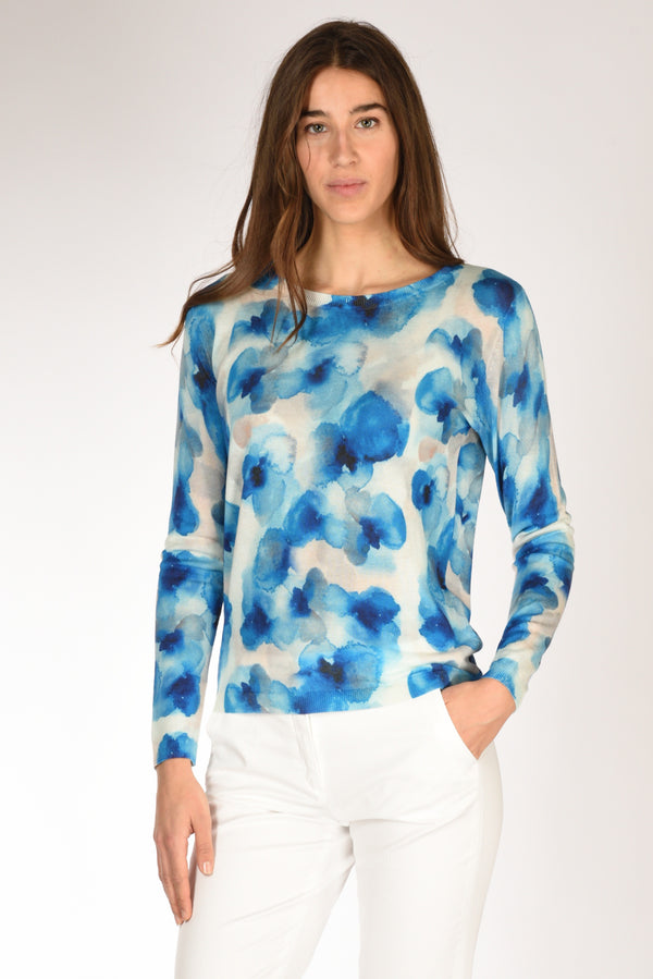 In Bed With You Maglia Stampata Blu/bianco Donna