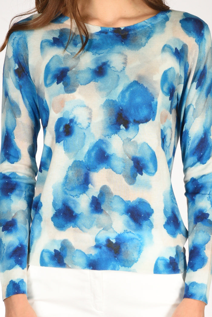 In Bed With You Maglia Stampata Blu/bianco Donna - 3