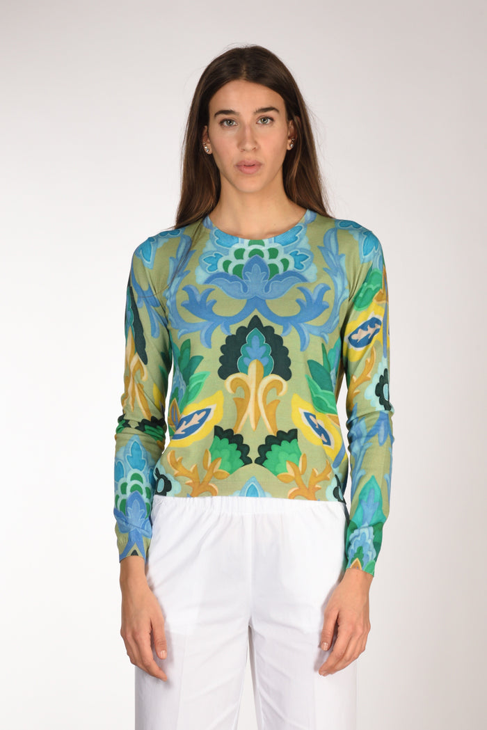 In Bed With You Maglia Stampata Verde/azzurro Donna - 2