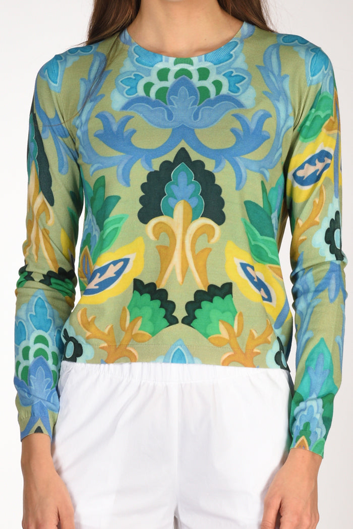 In Bed With You Maglia Stampata Verde/azzurro Donna - 3