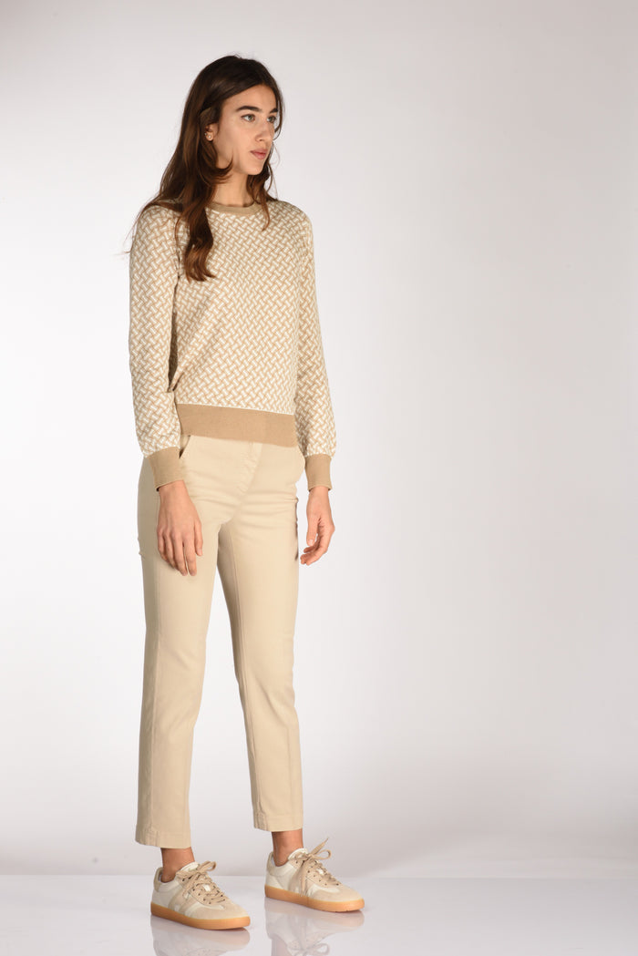 Drumohr Maglia Biscottino Beige/bianco Donna - 4