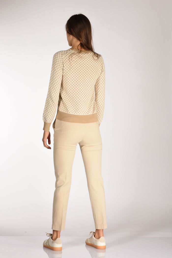 Drumohr Maglia Biscottino Beige/bianco Donna - 5