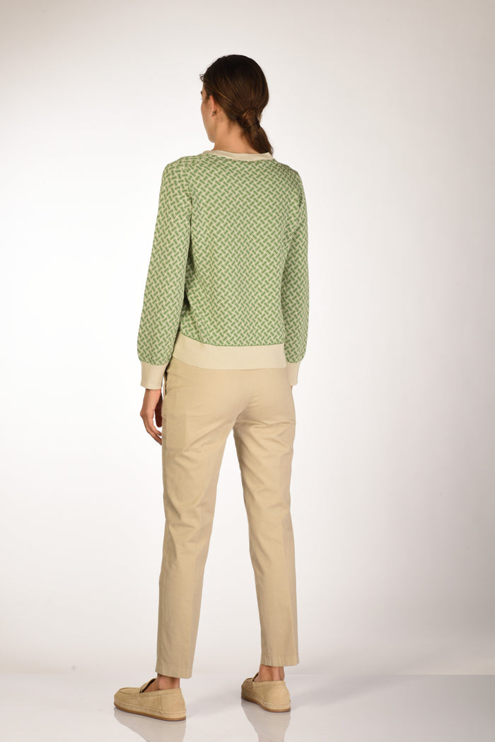 Drumohr Maglia Biscottino Verde/beige Donna - 5