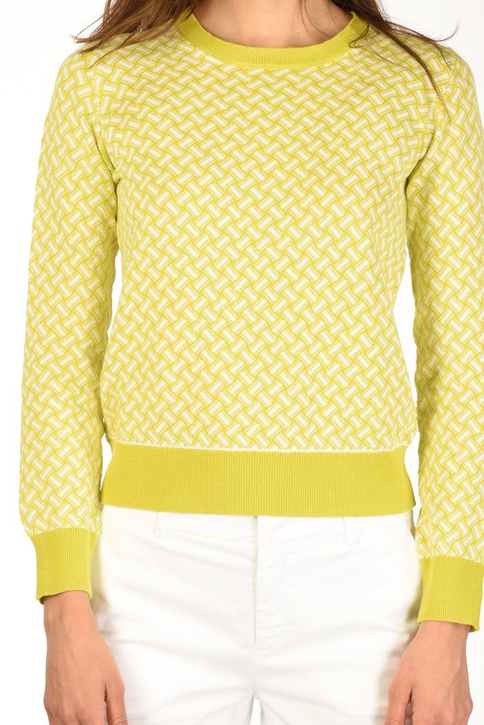 Drumohr Maglia Biscottino Verde Chiaro/bianco Donna - 3