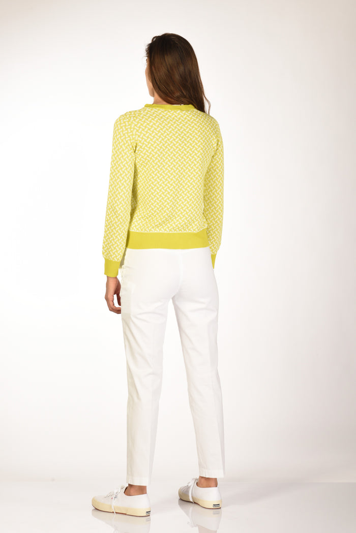 Drumohr Maglia Biscottino Verde Chiaro/bianco Donna - 5