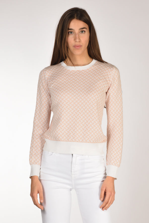 Drumohr Maglia Biscottino Rosa/bianco Donna-2