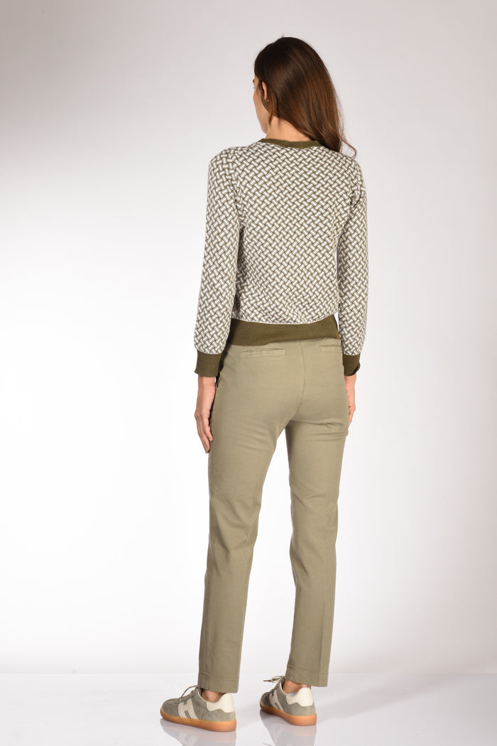 Drumohr Maglia Biscottino Verde/bianco Donna - 5