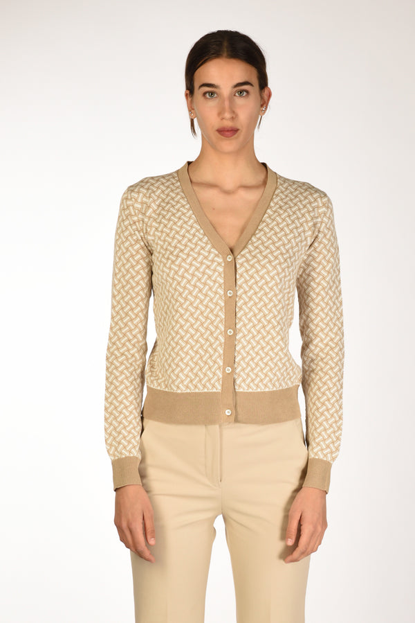 Drumohr Maglia Biscottino Beige/bianco Donna-2