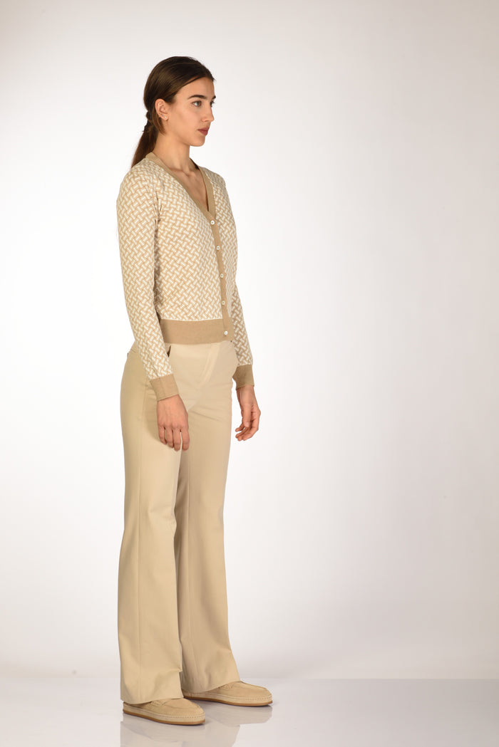Drumohr Maglia Biscottino Beige/bianco Donna - 4