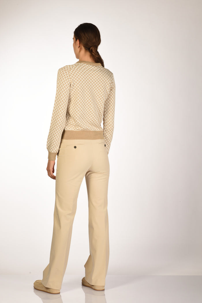 Drumohr Maglia Biscottino Beige/bianco Donna - 5