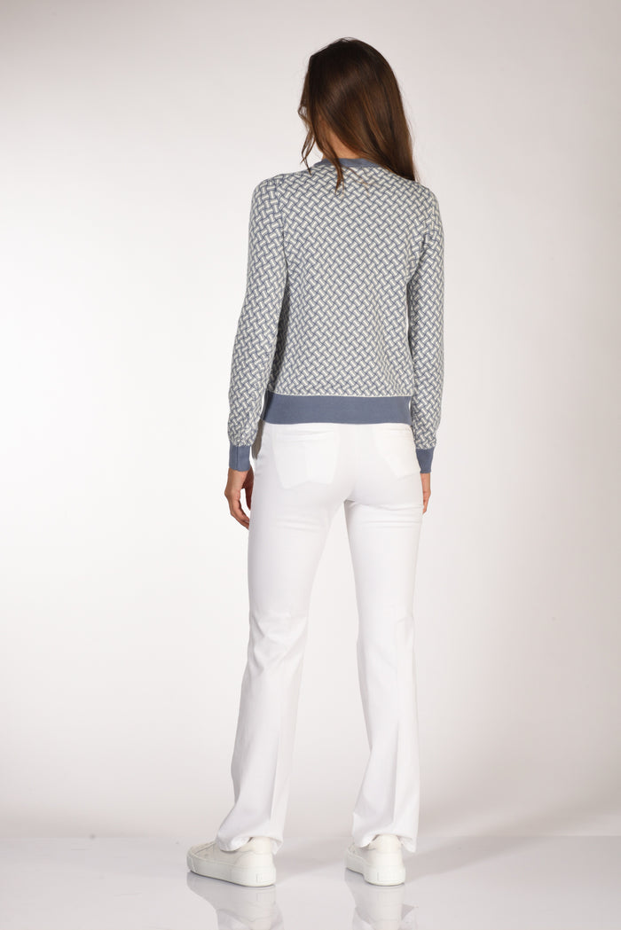 Drumohr Cardigan Bianco/azzurro Donna - 5