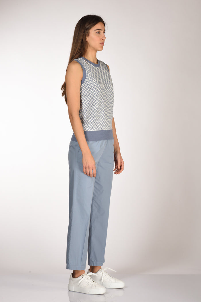 Drumohr Maglia Biscottino Bianco/azzurro Donna - 4