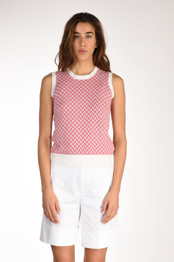 Drumohr Maglia Biscottino Bianco/rosa Scuro Donna-2