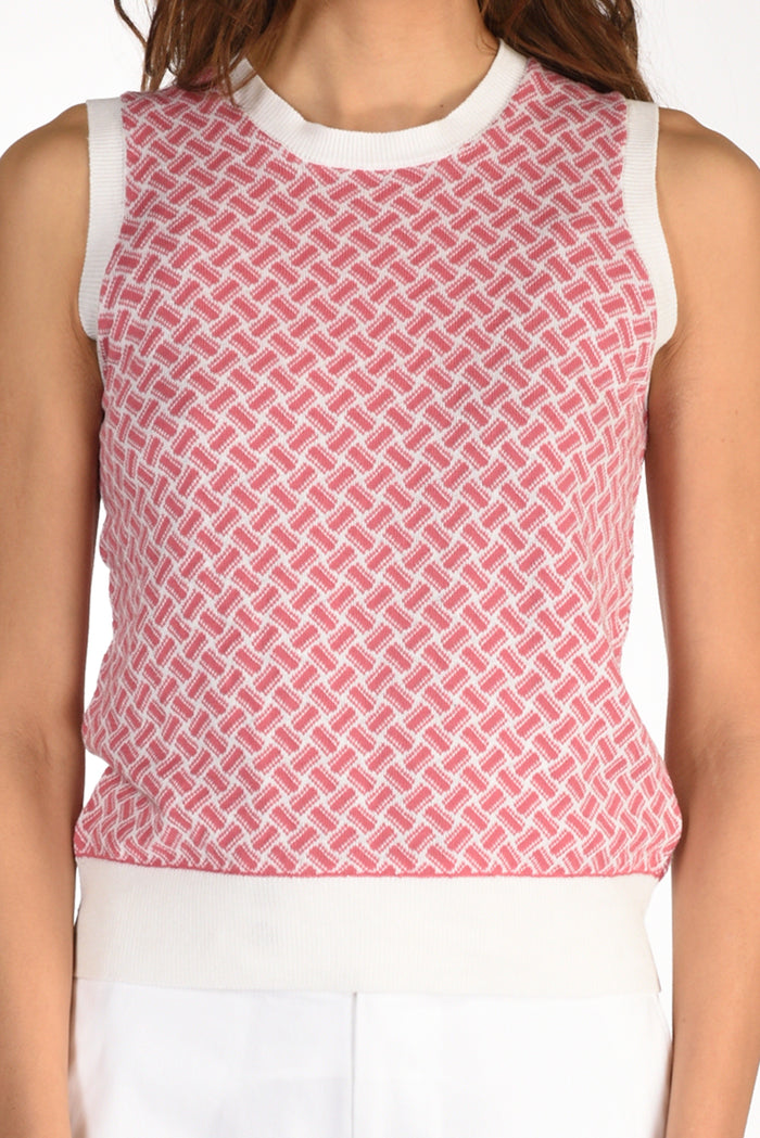 Drumohr Maglia Biscottino Bianco/rosa Scuro Donna - 3