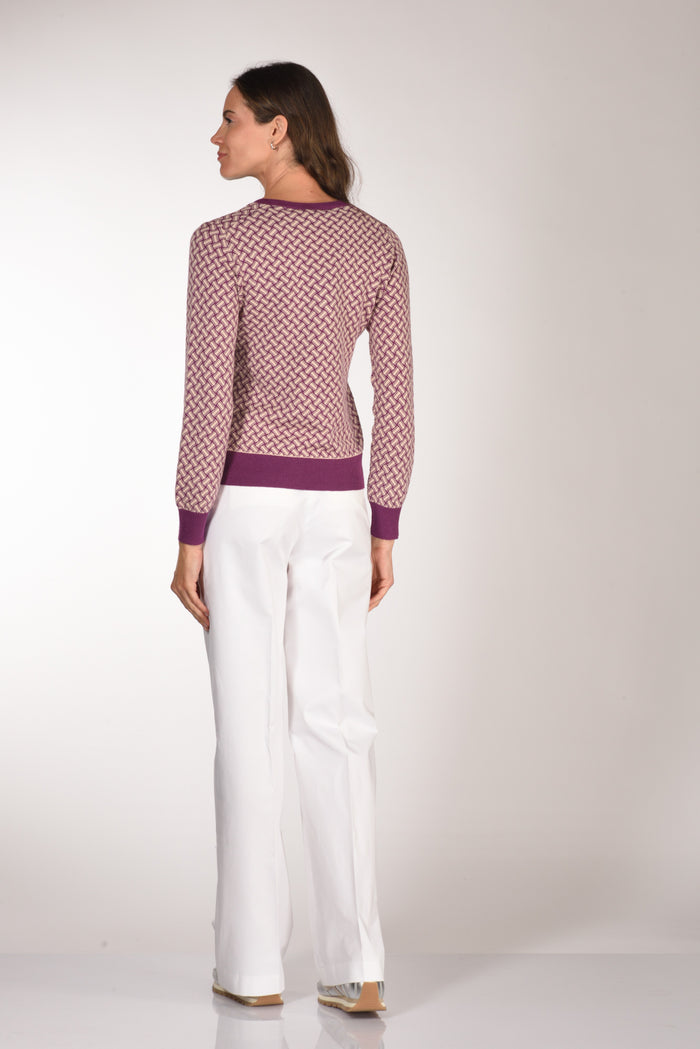 Drumohr Maglia Biscottino Rosa/viola Donna - 5