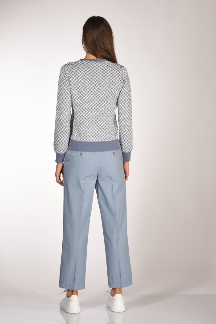 Drumohr Maglia Biscottino Bianco/azzurro Donna - 5