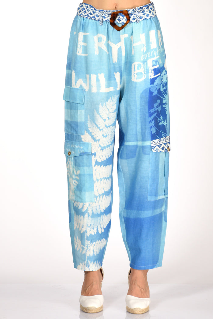 Me 369 Pantalone Blu/bianco Donna - 3