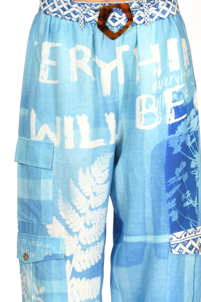 Me 369 Pantalone Blu/bianco Donna - 4