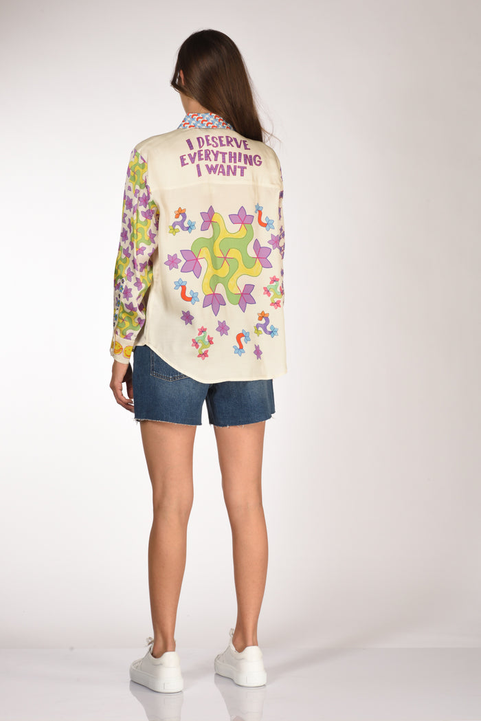 Me 369 Camicia Bianco/multicolor Donna - 5