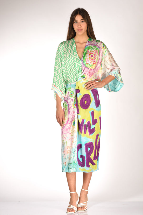 Me 369 Abito Stampa Multicolor Donna
