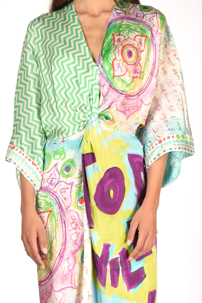 Me 369 Abito Stampa Multicolor Donna - 3