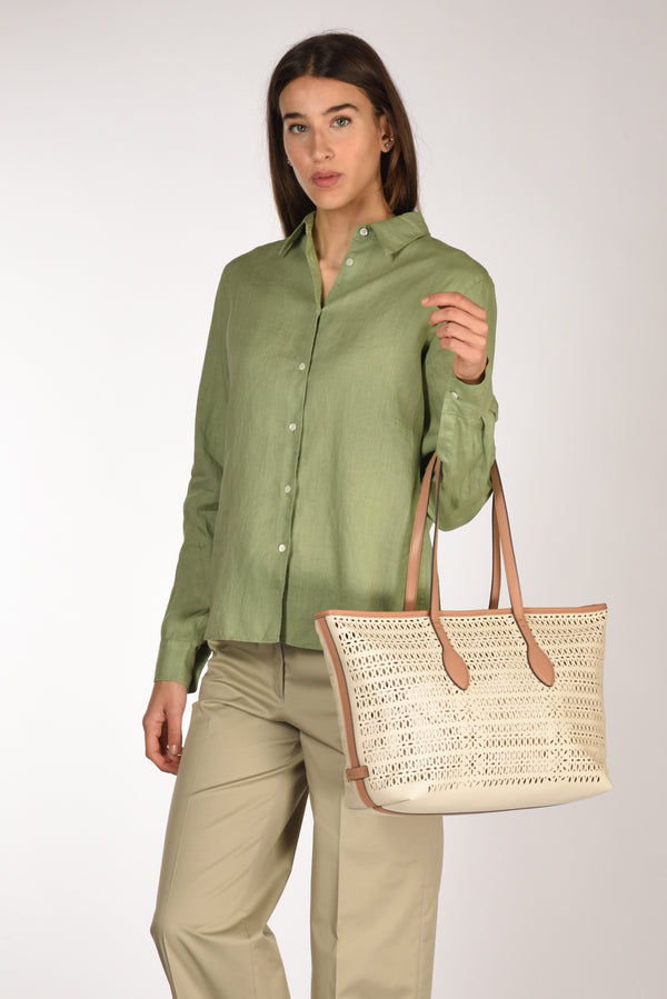 Gianni Chiarini Borsa Mashup Bianco Naturale Donna-2