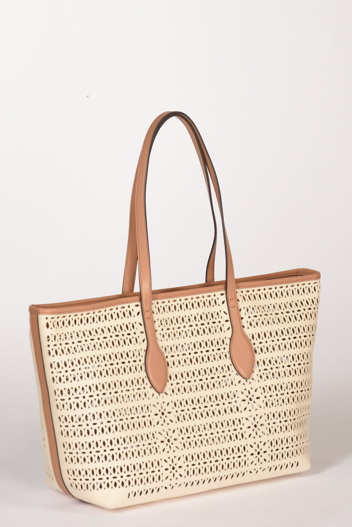 Gianni Chiarini Borsa Mashup Bianco Naturale Donna - 3