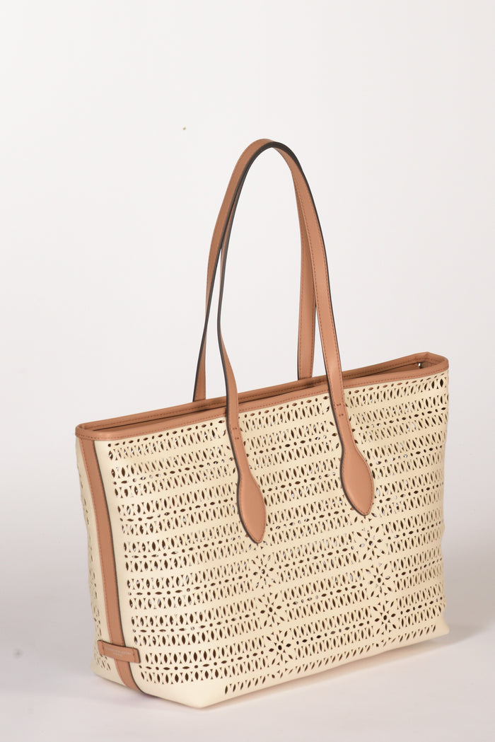 Gianni Chiarini Borsa Mashup Bianco Naturale Donna - 5