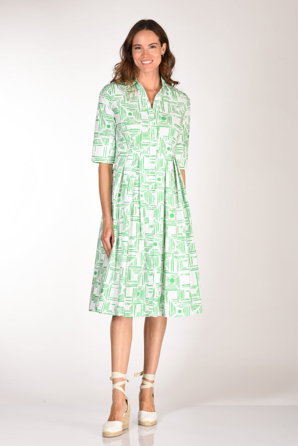 Robert Friedman Abito Aishal Verde/bianco Donna