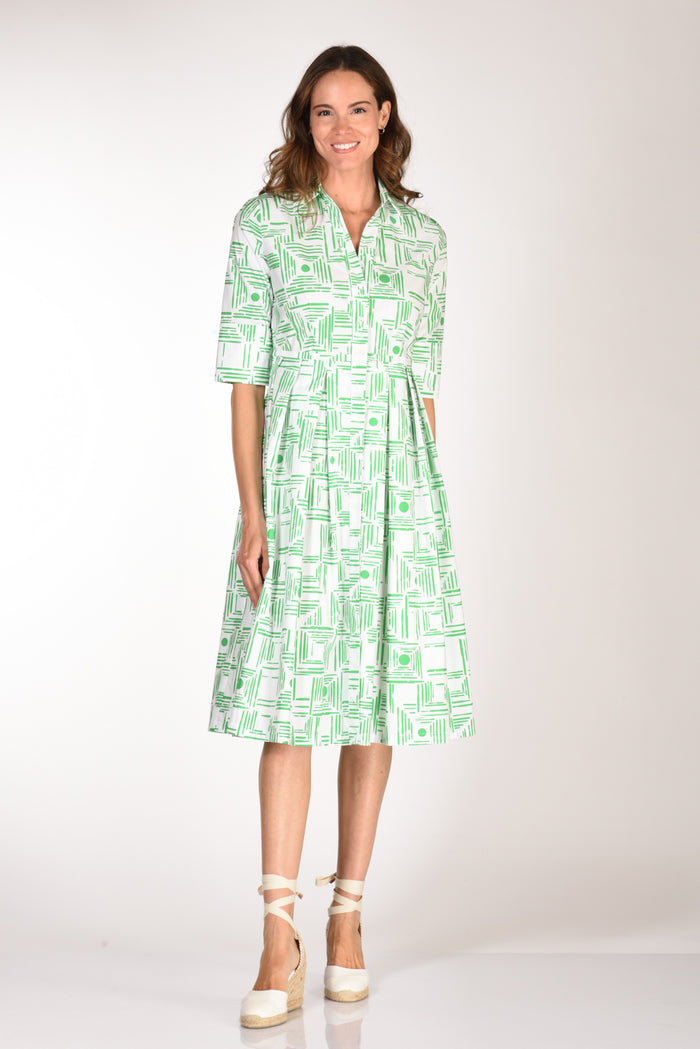 Robert Friedman Abito Aishal Verde/bianco Donna - 1