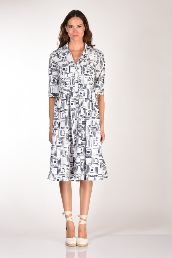 Robert Friedman Abito Aishal Blu/bianco Donna-2