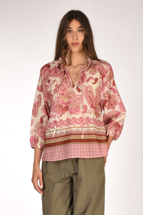 Robert Friedman Camicia Elga Rosa/bianco Donna