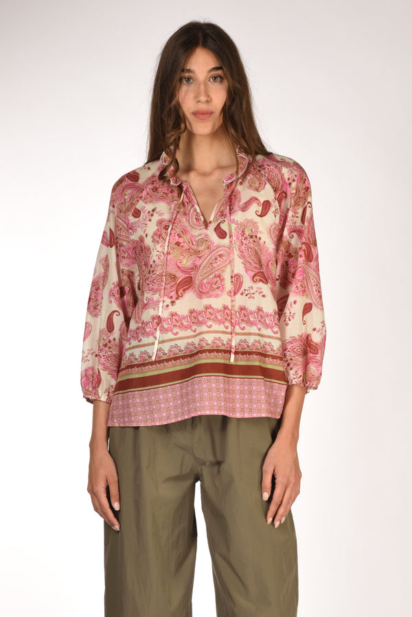 Robert Friedman Camicia Elga Rosa/bianco Donna-2
