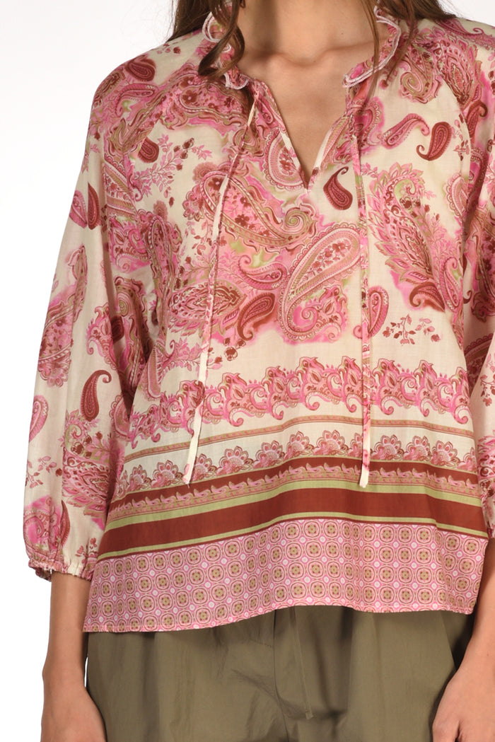 Robert Friedman Camicia Elga Rosa/bianco Donna - 3