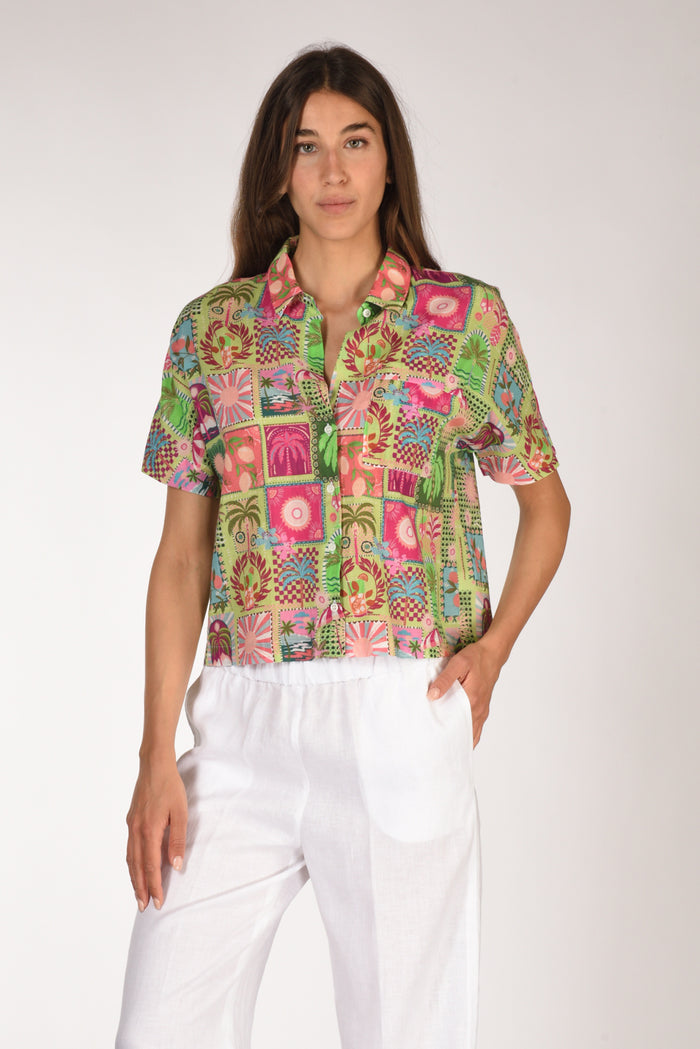 Robert Friedman Camicia Alicial Fucsia/verde Donna - 1
