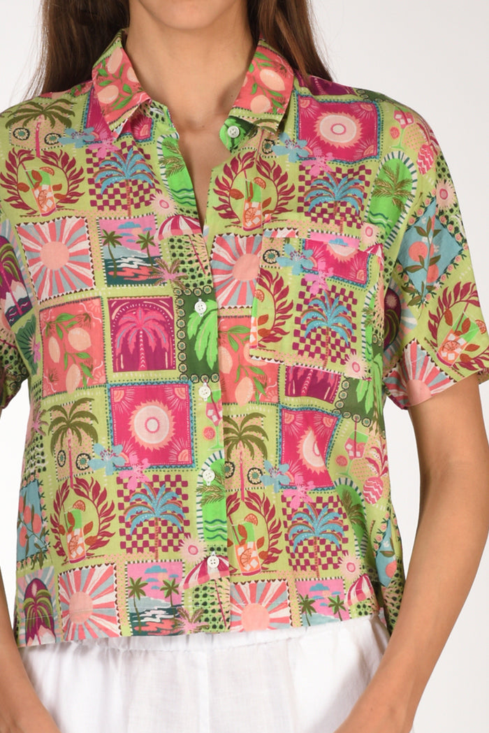 Robert Friedman Camicia Alicial Fucsia/verde Donna - 3