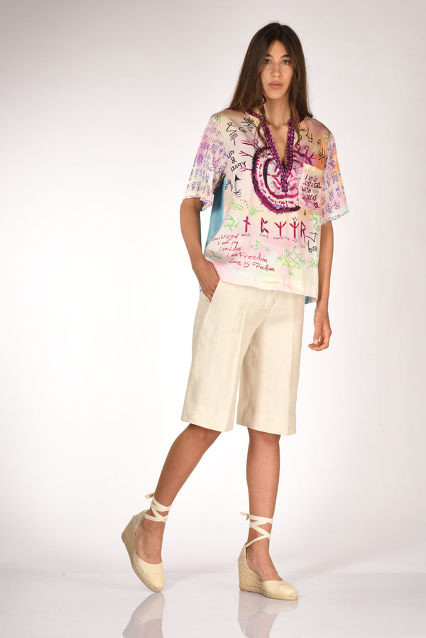 Incotex Slowear Bermuda Tella Beige Donna-2