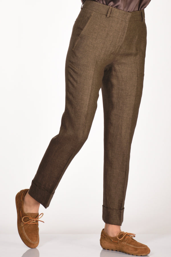 Incotex Slowear Pantalone Nevet Marrone Donna