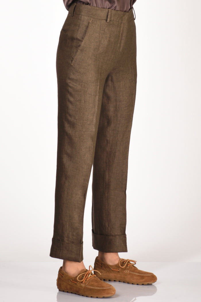 Incotex Slowear Pantalone Nevet Marrone Donna - 5