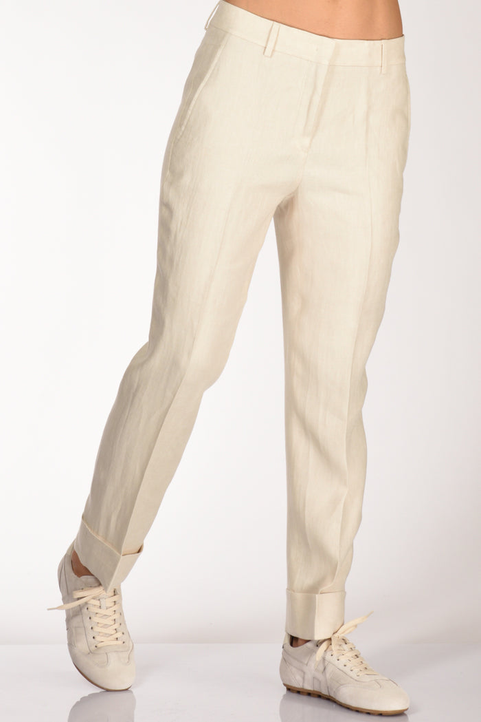 Incotex Slowear Pantalone Nevet Beige Chiaro Donna - 1