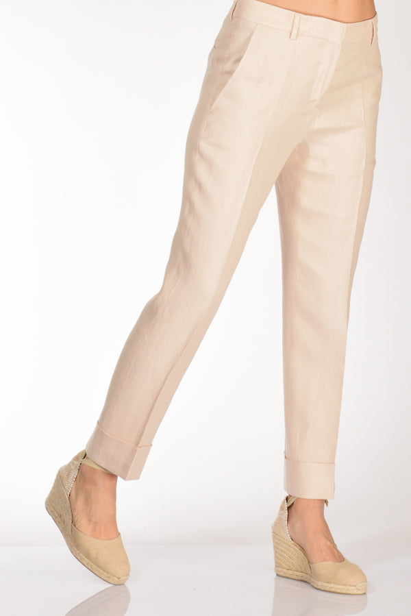 Incotex Slowear Pantalone Nevet Beige Rosato Donna