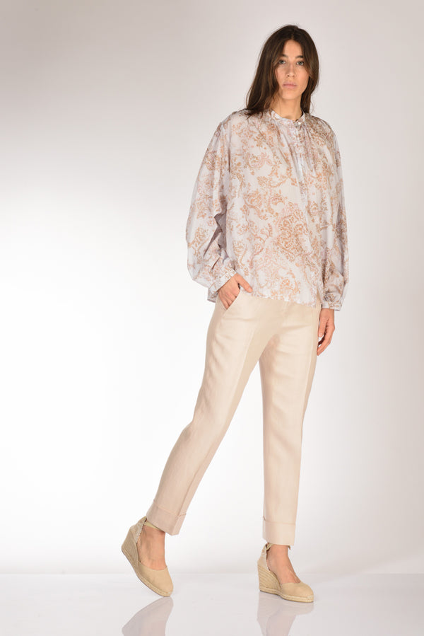 Incotex Slowear Pantalone Nevet Beige Rosato Donna-2