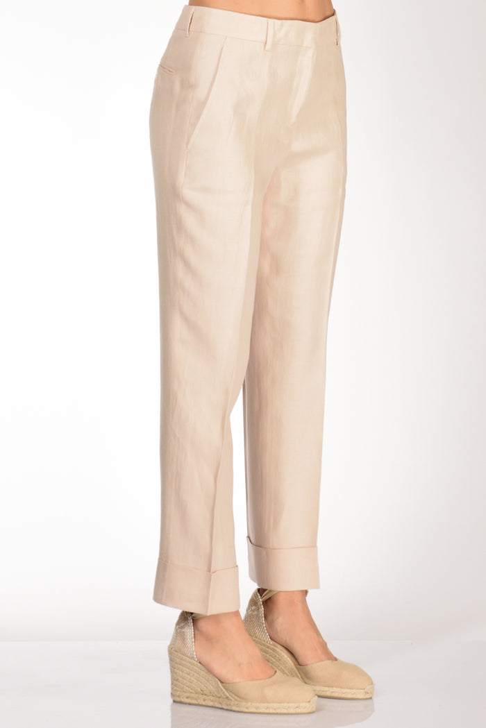 Incotex Slowear Pantalone Nevet Beige Rosato Donna - 4