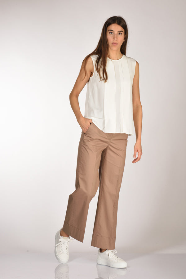 Incotex Slowear Pantalone Arlys Beige Scuro Donna-2
