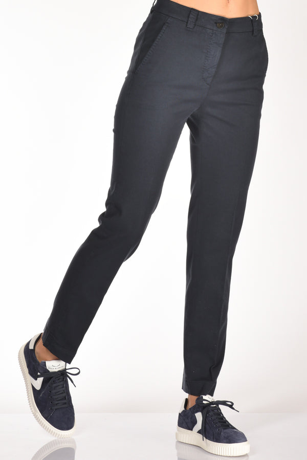 Incotex Slowear Pantalone Leyre Blu Scuro Donna