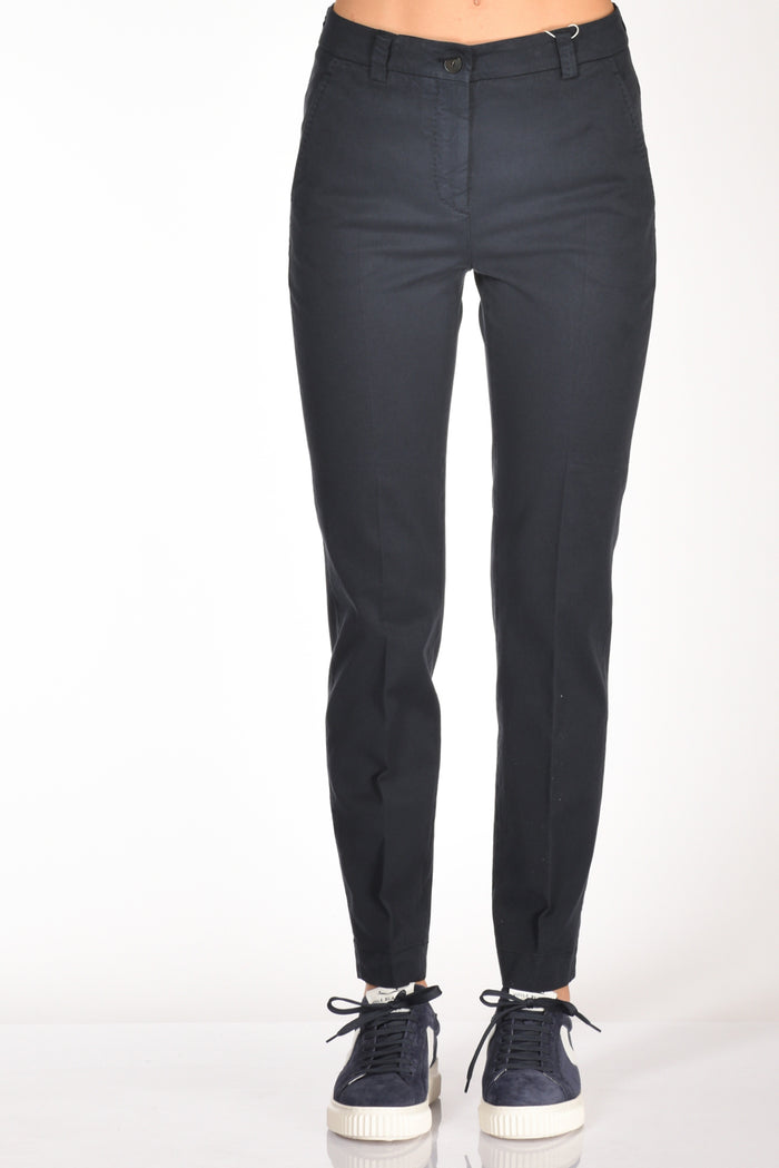 Incotex Slowear Pantalone Leyre Blu Scuro Donna - 3