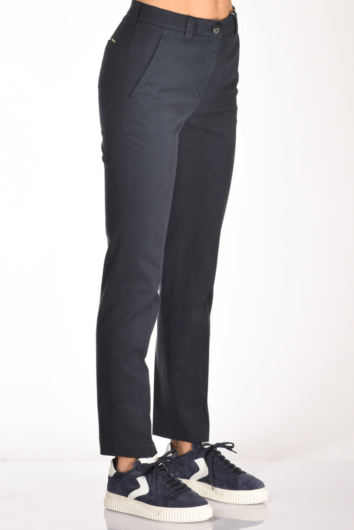 Incotex Slowear Pantalone Leyre Blu Scuro Donna - 5
