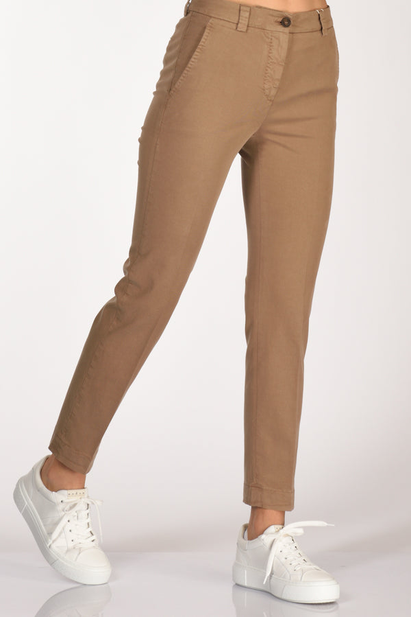 Incotex Slowear Pantalone Leyre Beige Scuro Donna