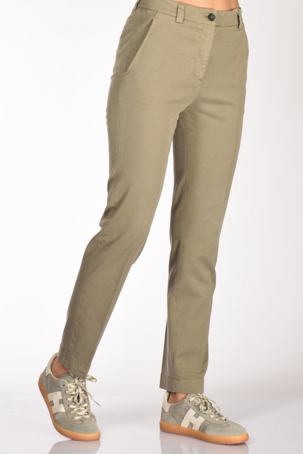 Incotex Slowear Pantalone Leyre Verde Donna