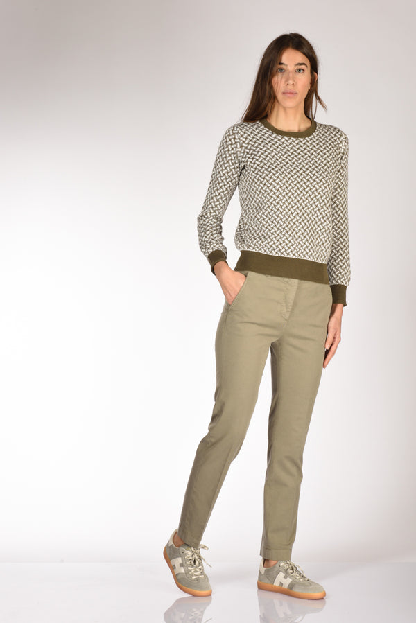 Incotex Slowear Pantalone Leyre Verde Donna-2